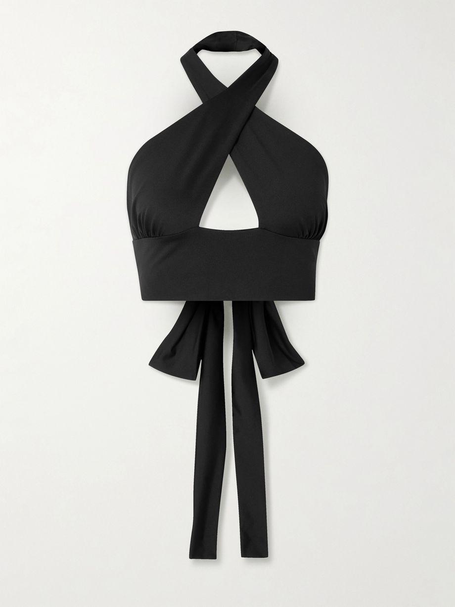 Cutout halterneck bikini top by MAGDA BUTRYM