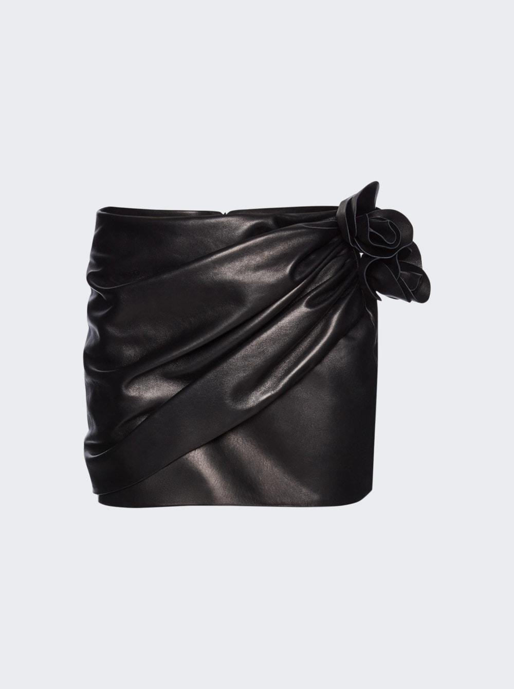 Draped Mini Skirt Black  | The Webster by MAGDA BUTRYM