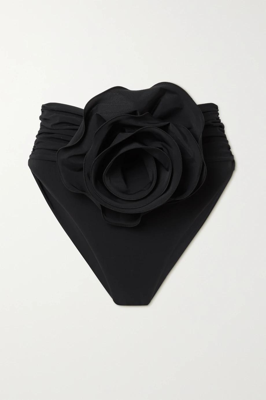 Embellished ruched bikini briefs by MAGDA BUTRYM