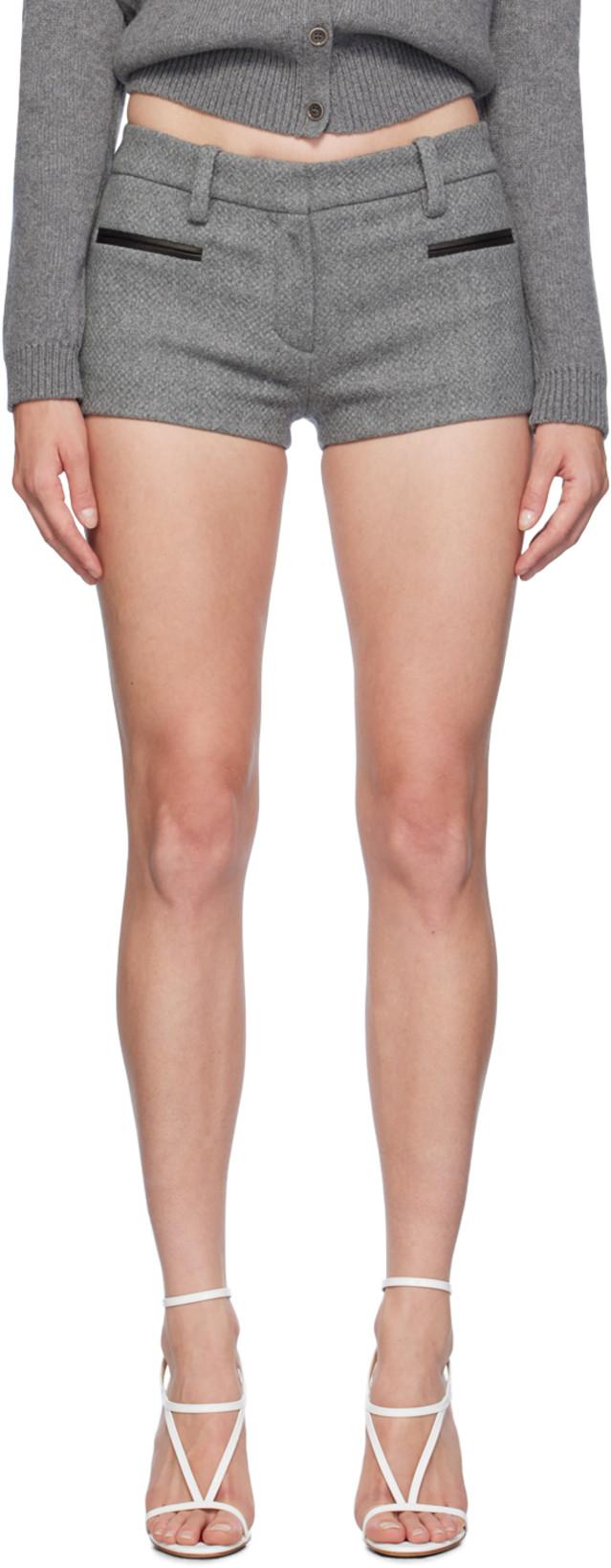 Gray Welt Pocket Shorts by MAGDA BUTRYM