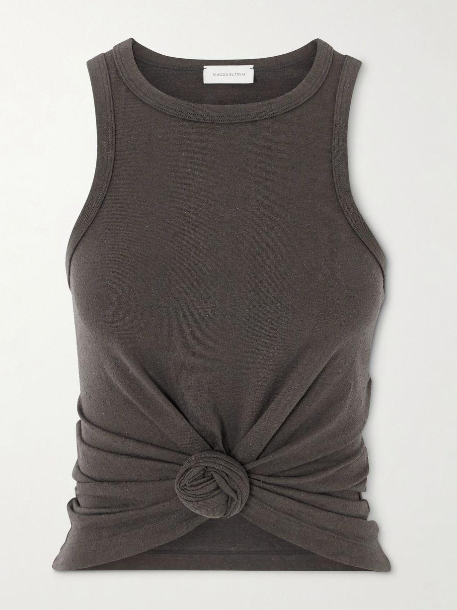 Knotted cotton and silk-blend tank by MAGDA BUTRYM