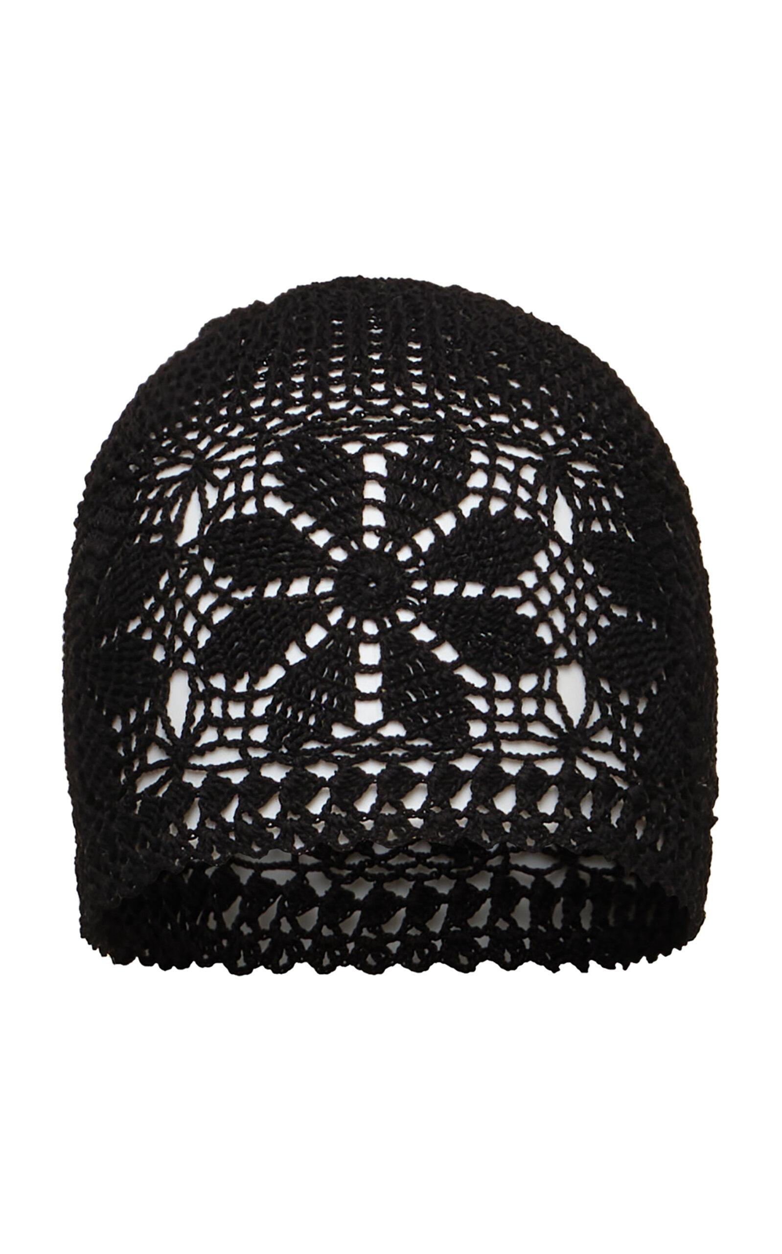 Magda Butrym Black Crochet Hat - Moda Operandi by MAGDA BUTRYM