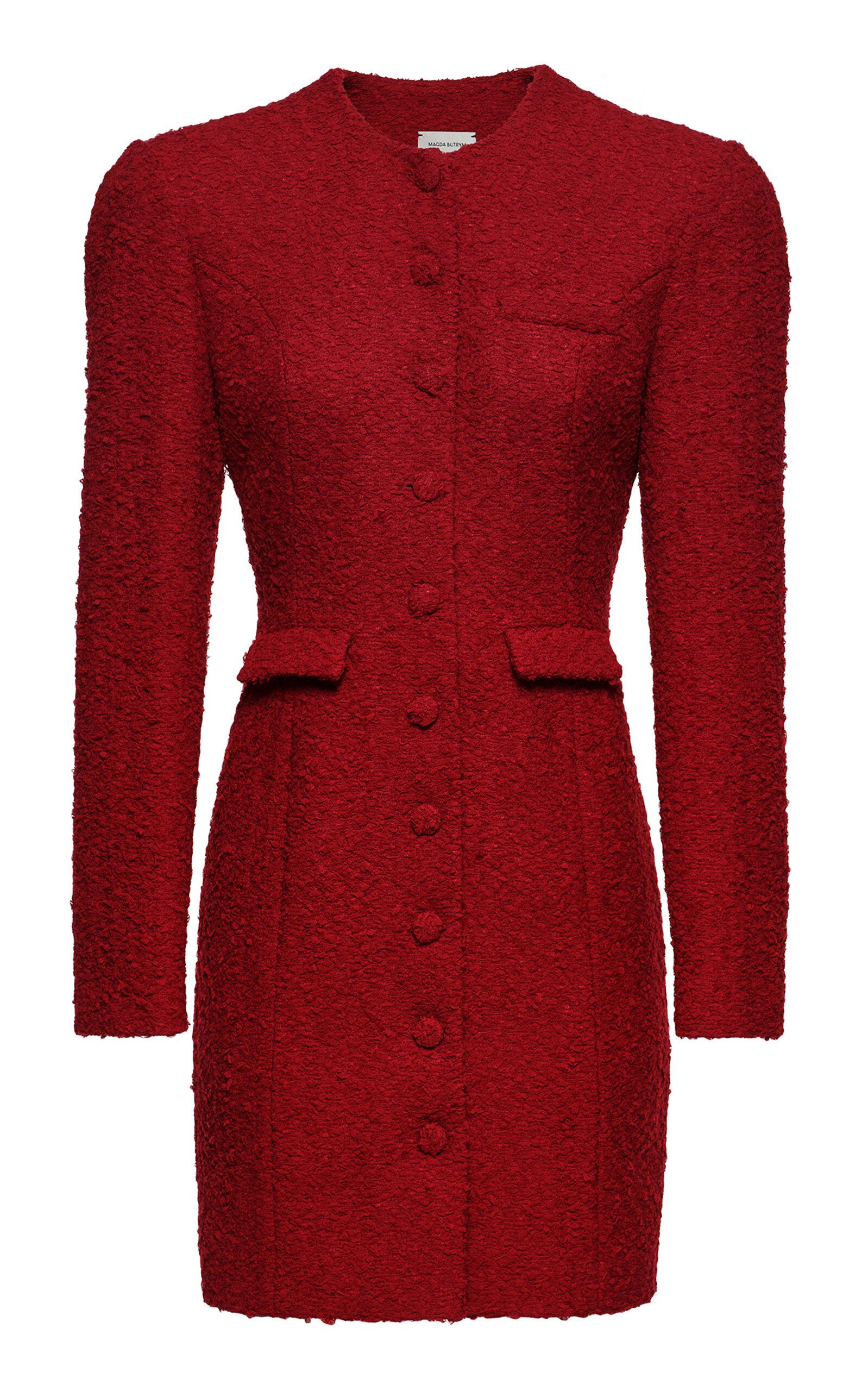 Magda Butrym Bouclé Wool-Blend Structured Mini Dress - Moda Operandi by MAGDA BUTRYM