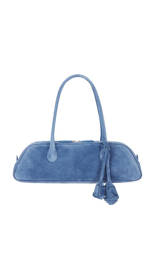 Magda Butrym Brigitte Trapeze Suede Bag in Blue by MAGDA BUTRYM