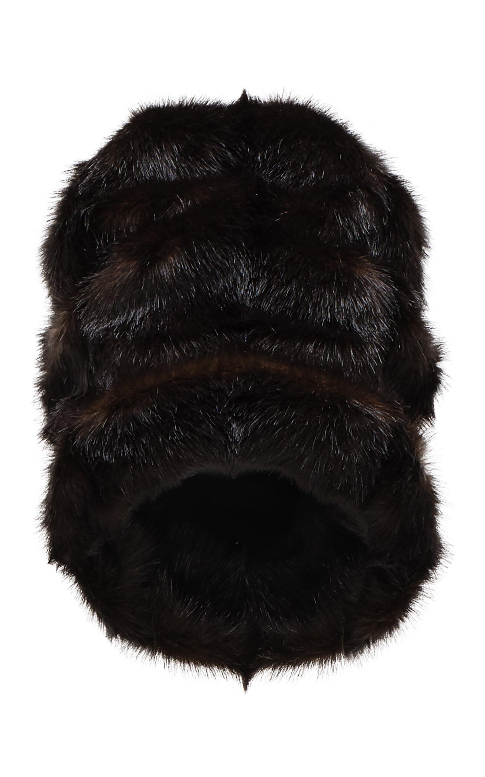 Magda Butrym Brown Fur Hat - Moda Operandi by MAGDA BUTRYM