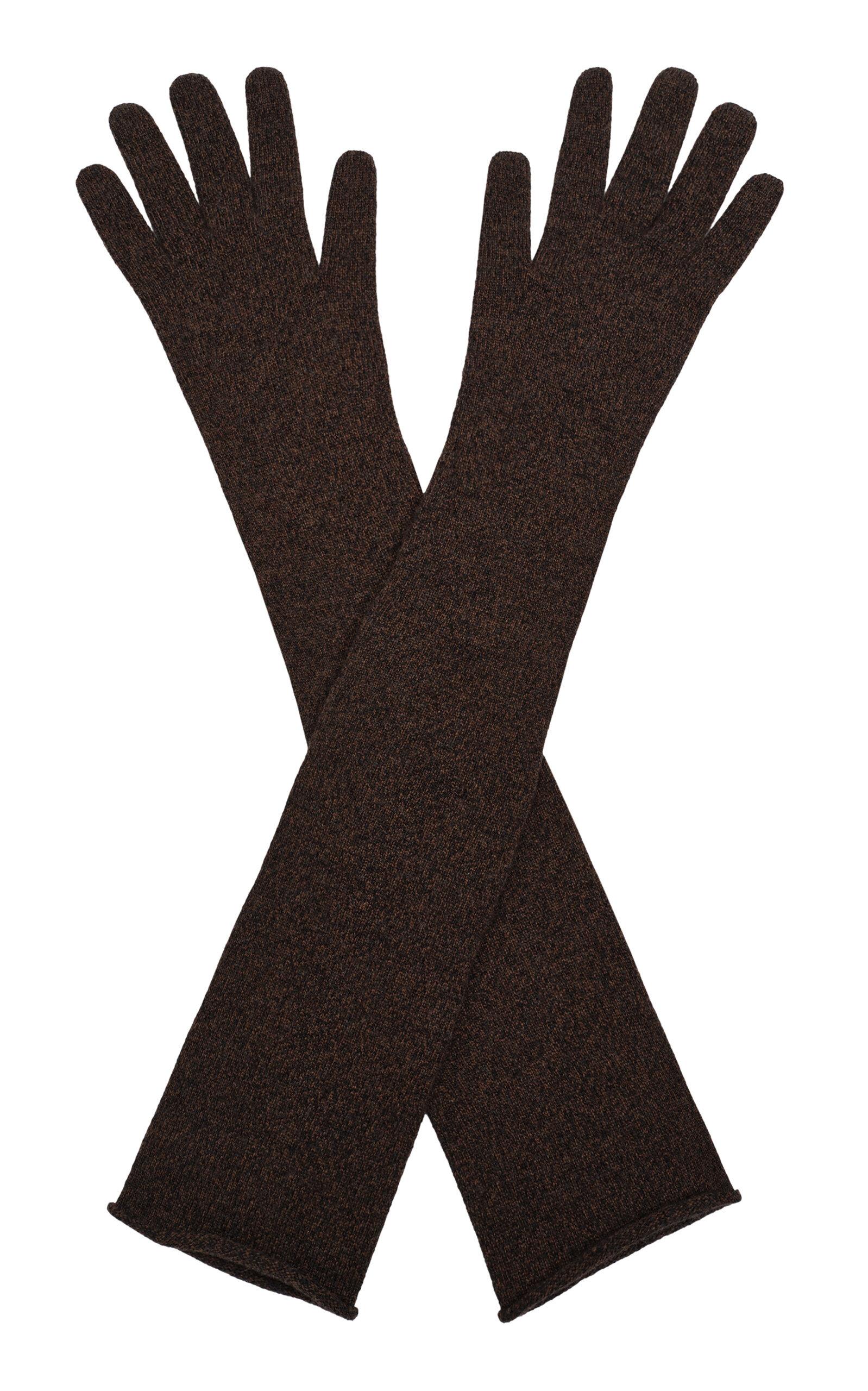 Magda Butrym Brown Knit Gloves - Moda Operandi by MAGDA BUTRYM