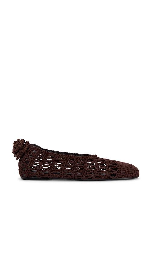 Magda Butrym Crochet Ballet Flat in Brown by MAGDA BUTRYM