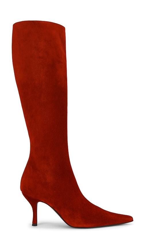 Magda Butrym Knee High Boot in Red by MAGDA BUTRYM