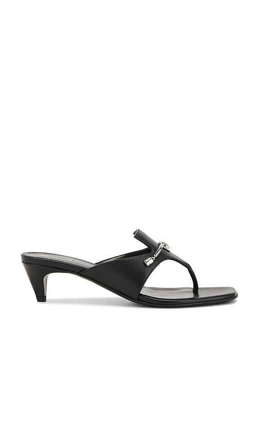Magda Butrym Leather Sandal in Black by MAGDA BUTRYM