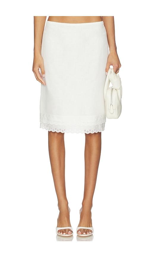 Magda Butrym Mini Pencil Skirt in White by MAGDA BUTRYM