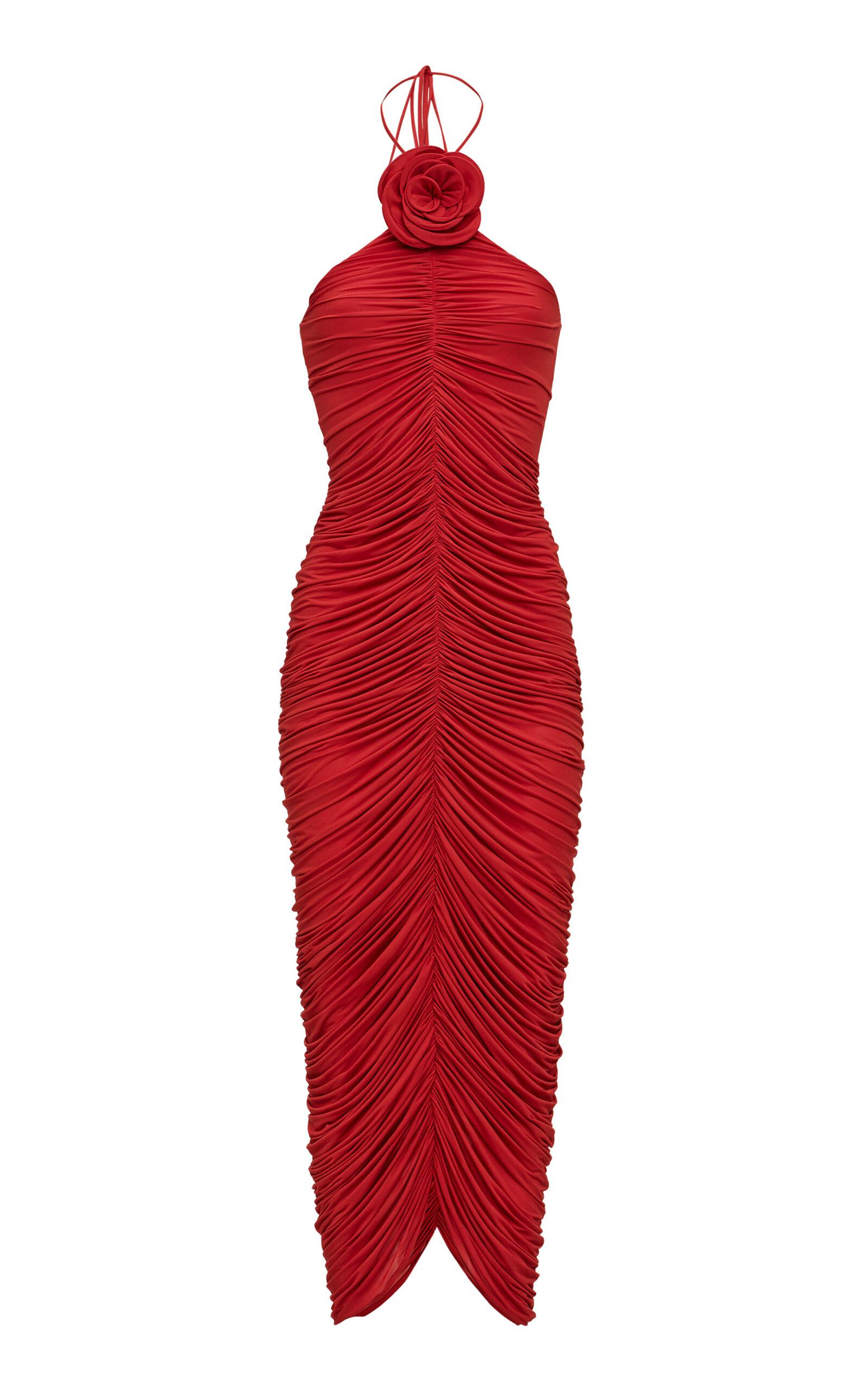 Magda Butrym Ruched Halter Midi Dress - Moda Operandi by MAGDA BUTRYM