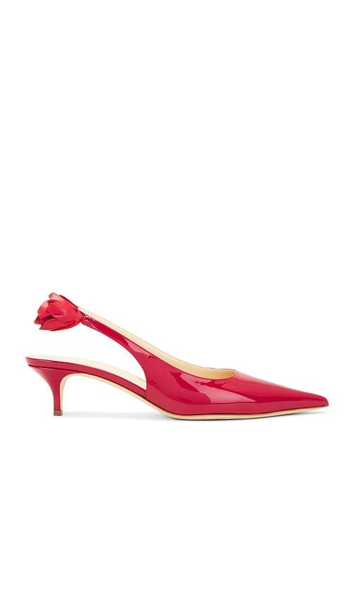 Magda Butrym Sling Back Kitten Heel in Red by MAGDA BUTRYM