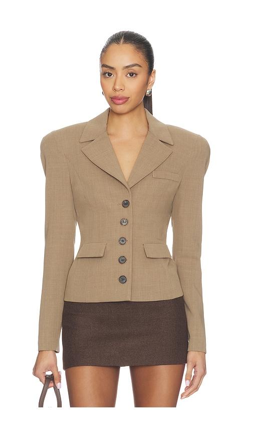 Magda Butrym Tailored Blazer in Beige by MAGDA BUTRYM