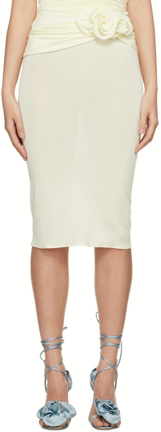 Off-White Wrap Midi Skirt by MAGDA BUTRYM