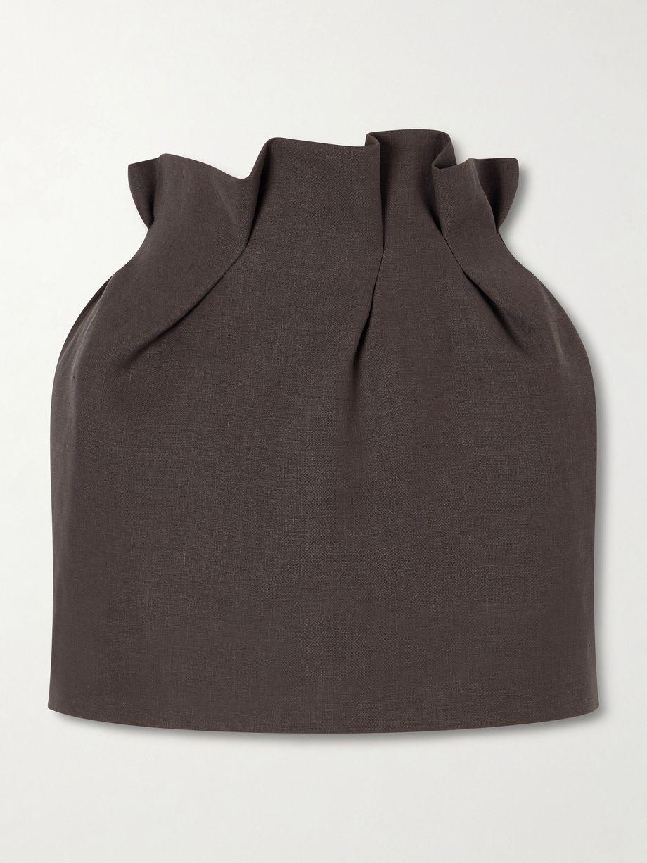 Padded linen-blend mini skirt by MAGDA BUTRYM