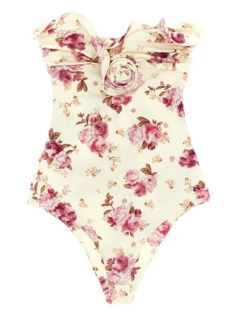 RE26 ruffled floral-print swimsuit by MAGDA BUTRYM