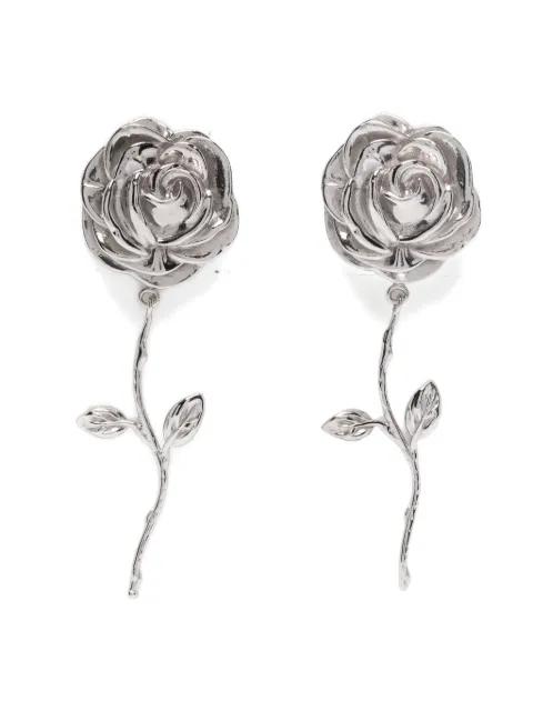 Rose Stem earrings by MAGDA BUTRYM