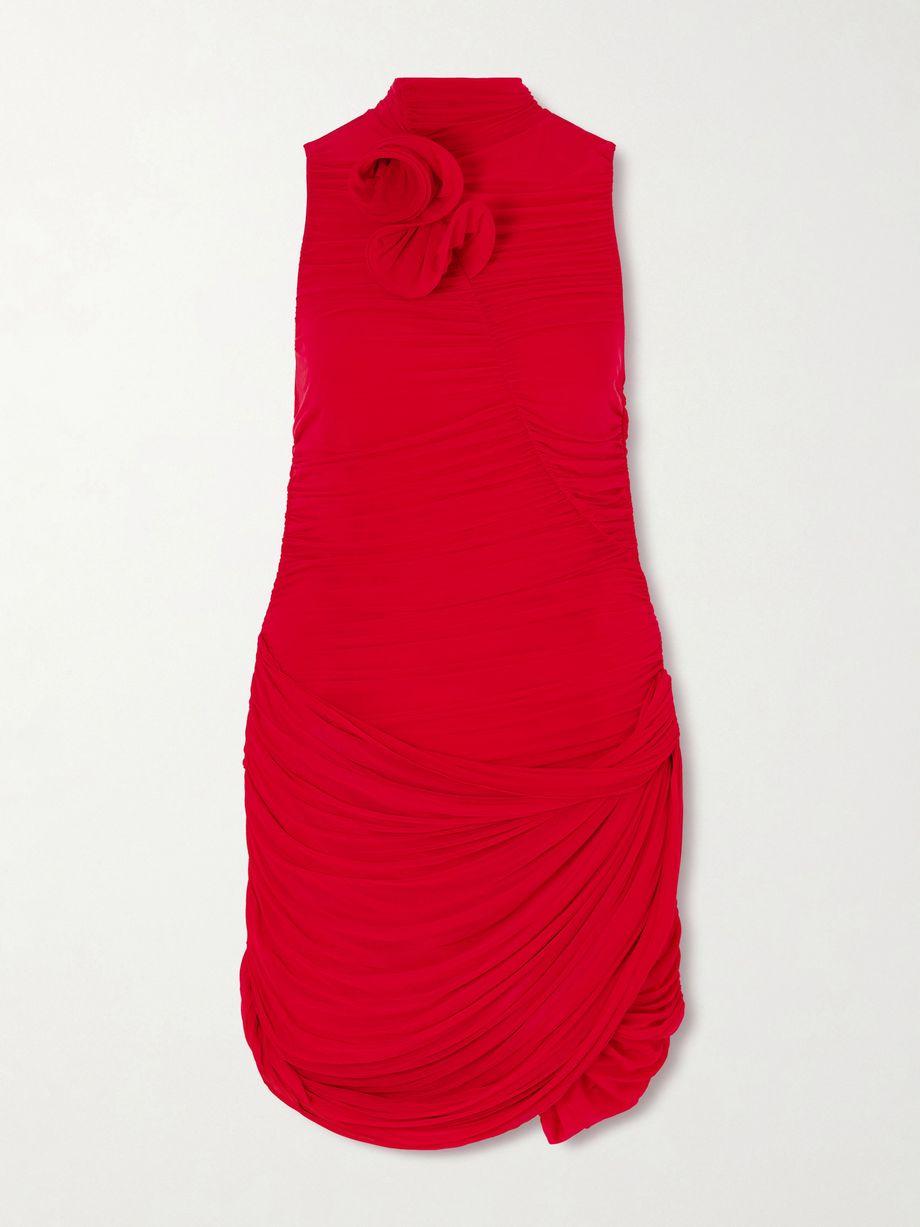 Ruched jersey mini dress by MAGDA BUTRYM