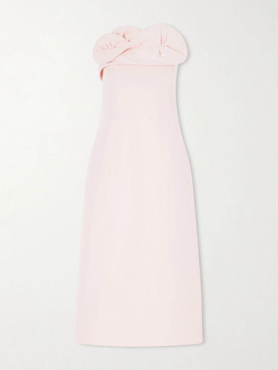 Strapless silk-crepe midi dress by MAGDA BUTRYM