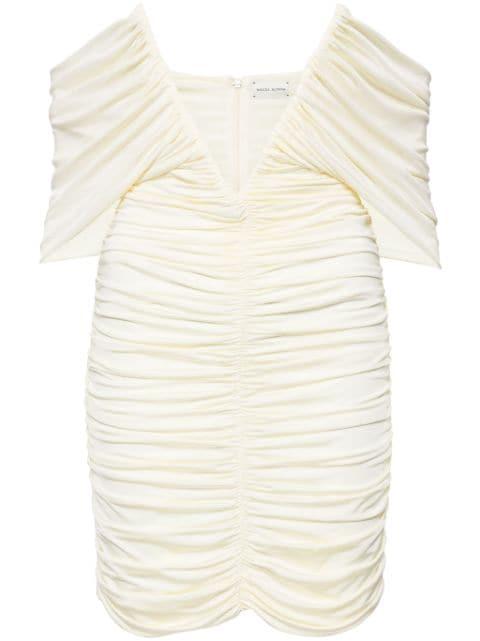 V-neck ruched minidress by MAGDA BUTRYM