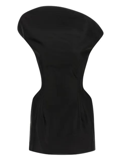 asymmetrical sculpted cotton mini dress by MAGDA BUTRYM