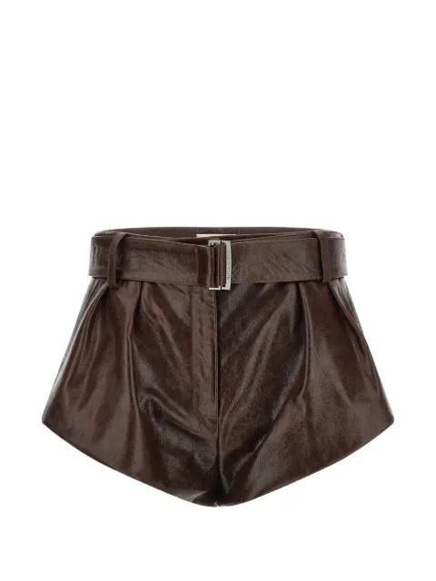 belted leather shorts by MAGDA BUTRYM