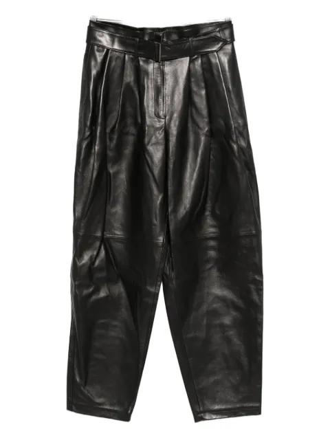 belted leather trousers by MAGDA BUTRYM