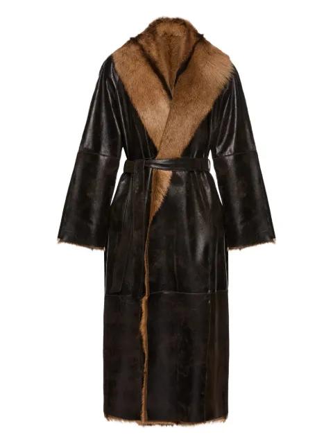 belted wrap coat by MAGDA BUTRYM