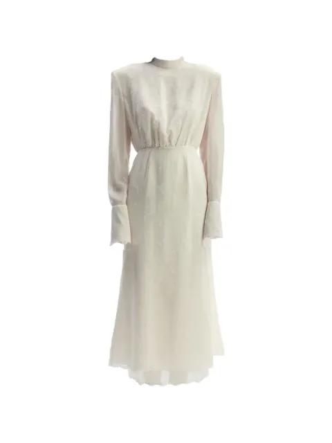 bow-embroidered lace-trimmed dress by MAGDA BUTRYM