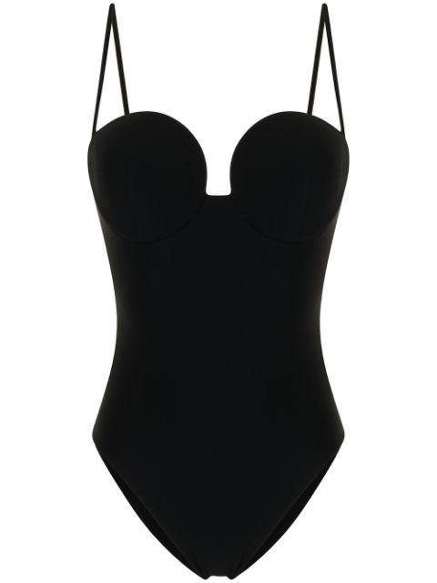 bustier-neck swimsuit by MAGDA BUTRYM