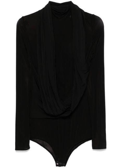 cape-effect sheer bodysuit by MAGDA BUTRYM