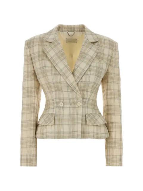 check-pattern double-breasted blazer by MAGDA BUTRYM