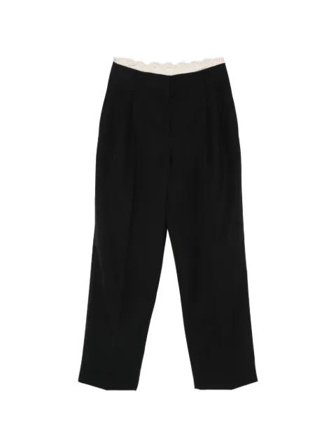 crochet-trim belted trousers by MAGDA BUTRYM