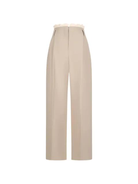 crochet-trim wide-leg trousers by MAGDA BUTRYM