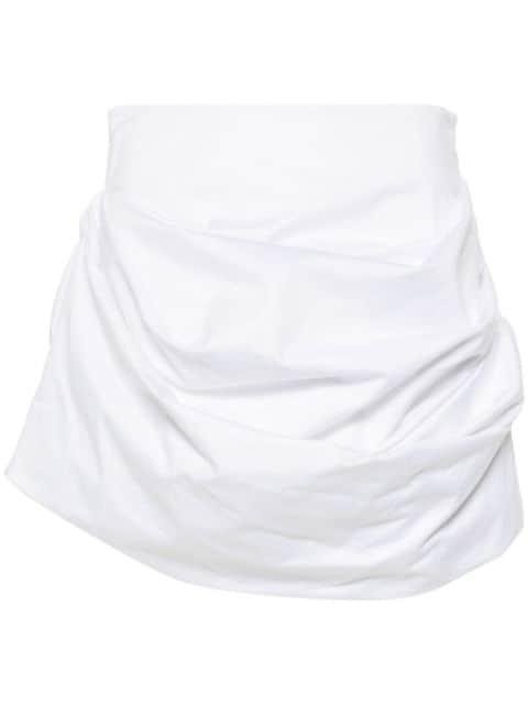 draped cotton mini skirt by MAGDA BUTRYM