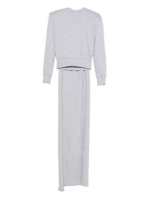 draped-detail crew-neck sweatshirt by MAGDA BUTRYM