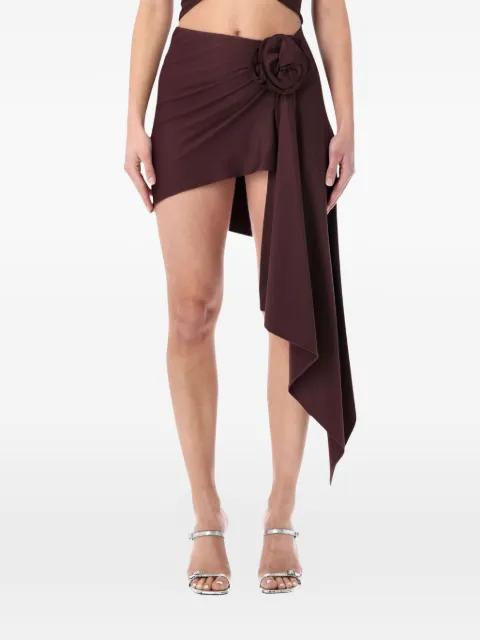 draped flower-detail mini skirt by MAGDA BUTRYM