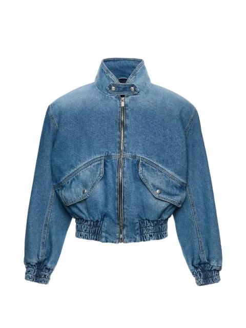 elasticated-hem denim jacket by MAGDA BUTRYM