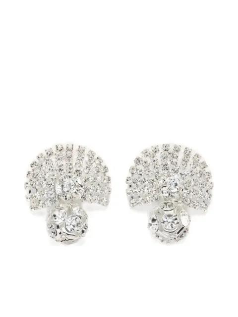 fan-shaped crystal-embellished earrings by MAGDA BUTRYM