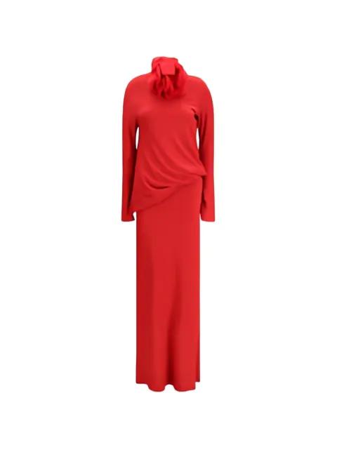 floral-appliqué maxi dress by MAGDA BUTRYM