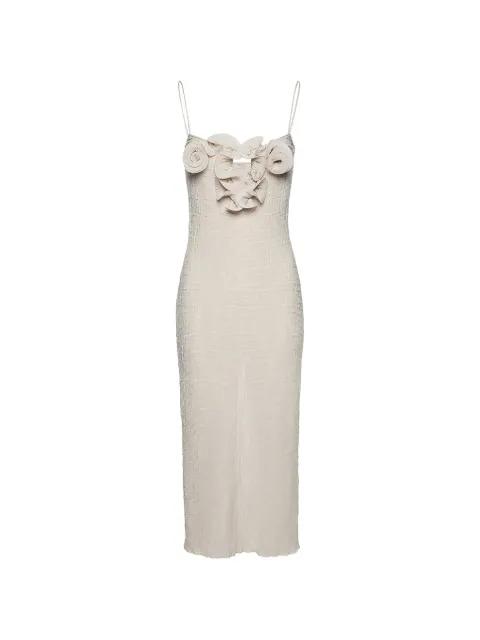 floral-appliqué midi dress by MAGDA BUTRYM