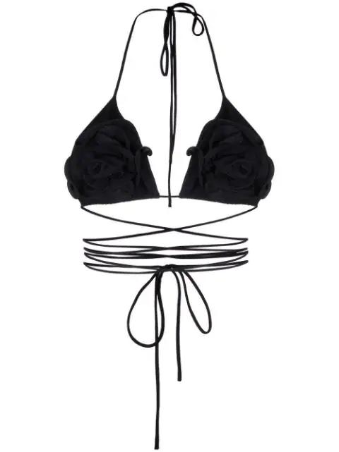floral-effect bikini top by MAGDA BUTRYM
