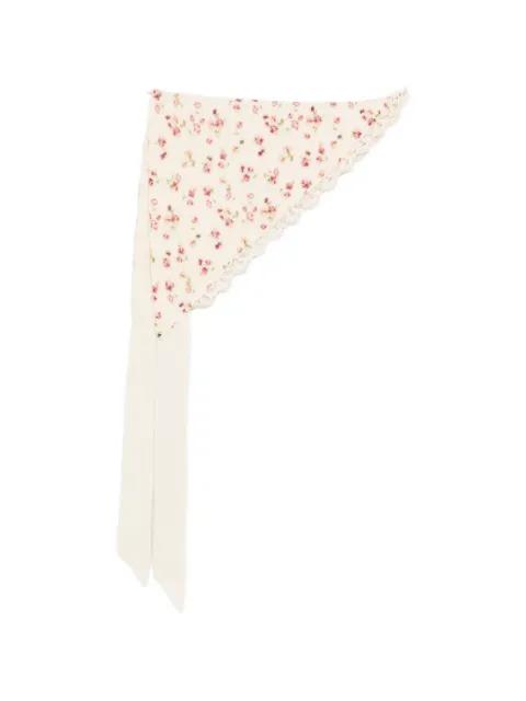 floral lace-detail scarf by MAGDA BUTRYM