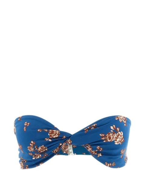floral-print twisted bikini top by MAGDA BUTRYM
