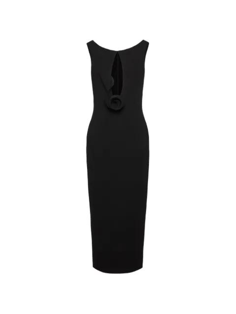 flower-appliqué midi dress by MAGDA BUTRYM