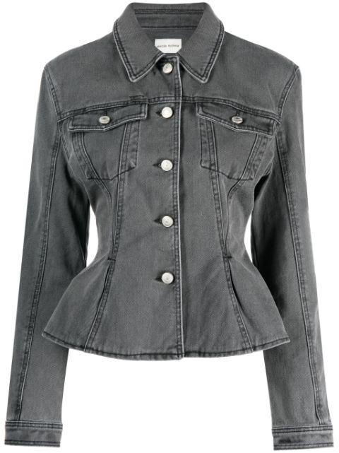 fluted denim jacket by MAGDA BUTRYM
