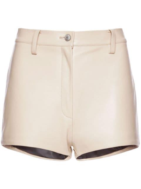 high-waist leather mini shorts by MAGDA BUTRYM
