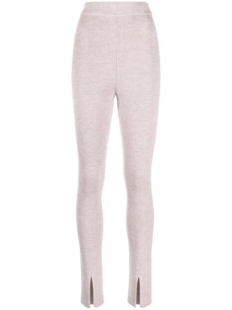 knitted front-slit leggings by MAGDA BUTRYM
