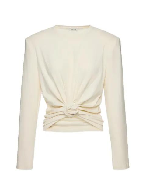 knotted-detail long-sleeved top by MAGDA BUTRYM