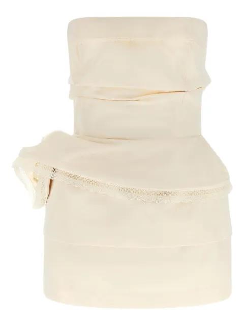 lace draped flower mini dress by MAGDA BUTRYM